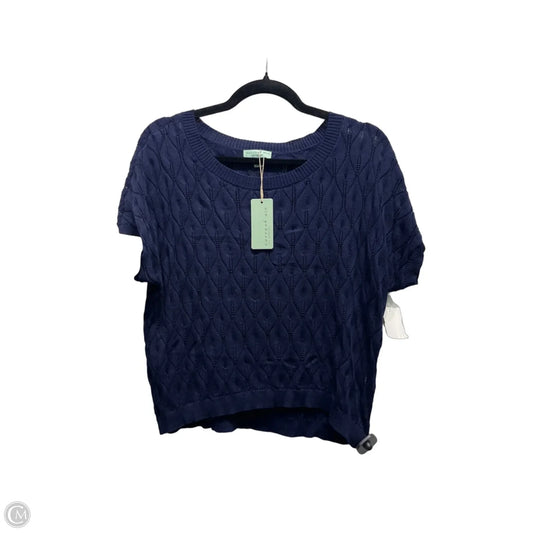 Top Short Sleeve By Current Air In Navy, Size: S