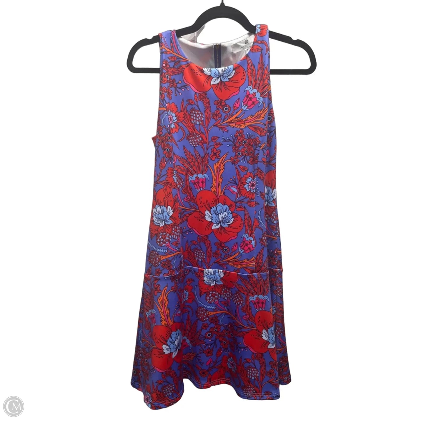Dress Work By JEAN-PIERRE KLIFA In Blue & Red, Size: S