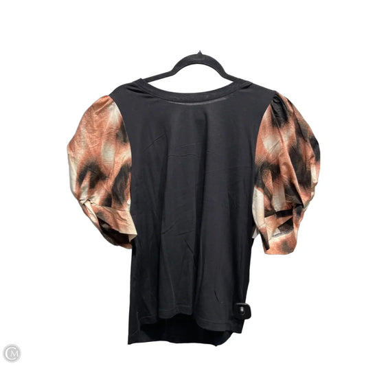 Top Short Sleeve By Dkny In Black & Orange, Size: Xl
