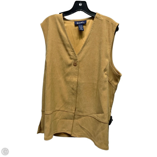 Vest Other By Denim And Co Qvc In Yellow, Size: Xl
