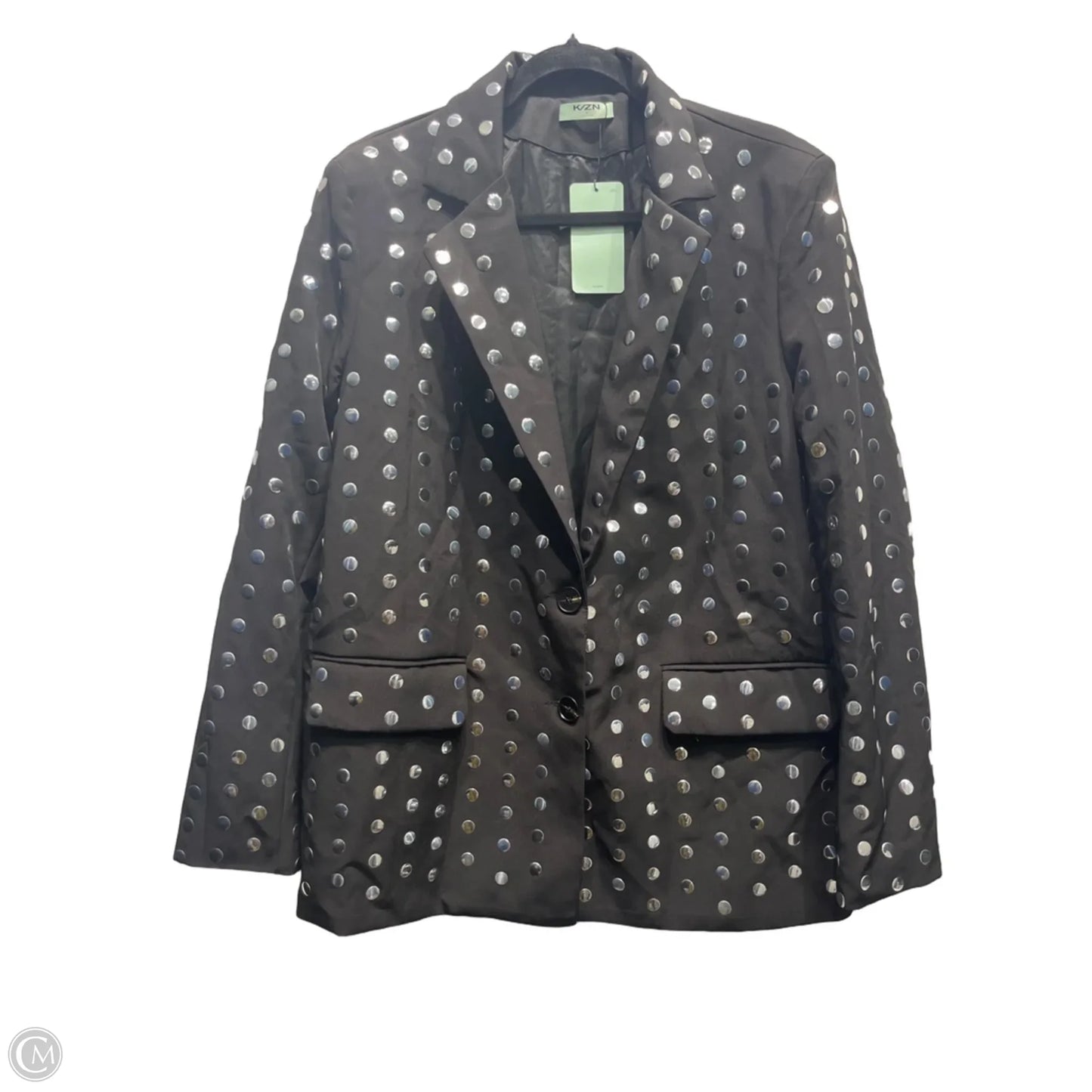Blazer By K/ZN in Black & Silver, Size: M