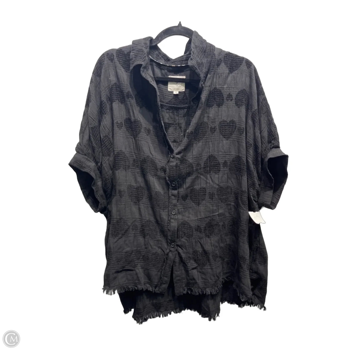 Top Short Sleeve By Umgee In Black, Size: M