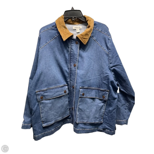 Jacket Denim By Lands End In Blue Denim, Size: 2x