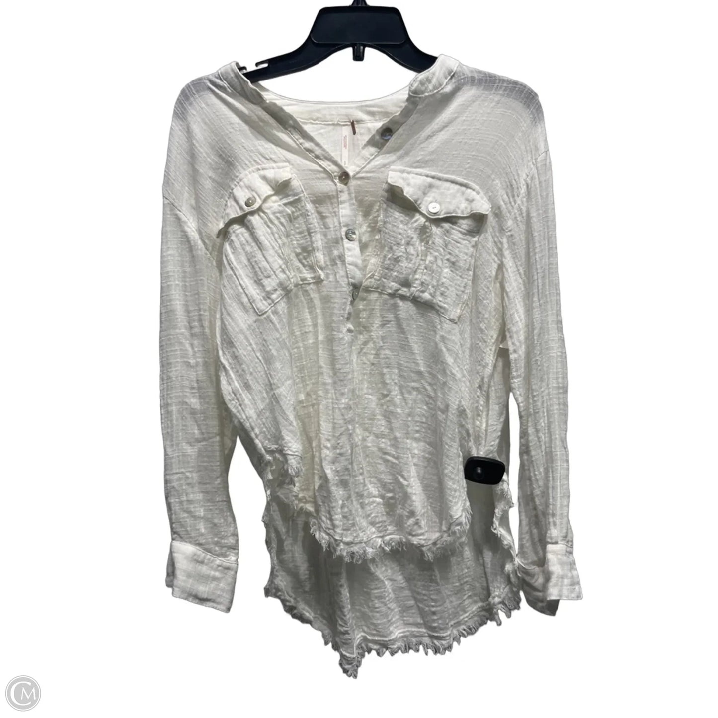 Top Long Sleeve By Free People In White, Size: S