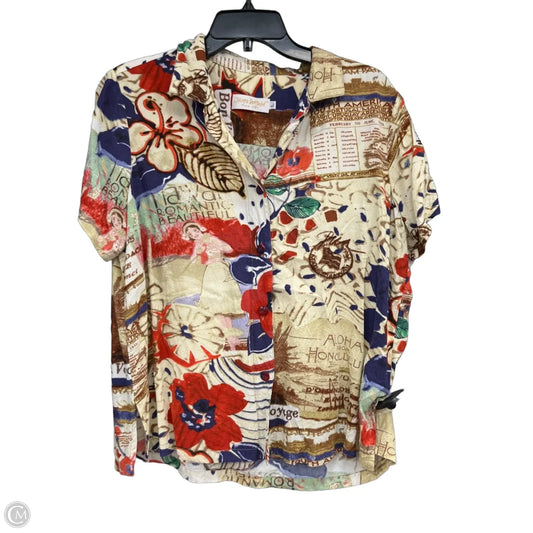 Top Short Sleeve By Jams World In Blue & Red, Size: L