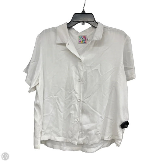 Top Short Sleeve By Jams World In White, Size: Xl
