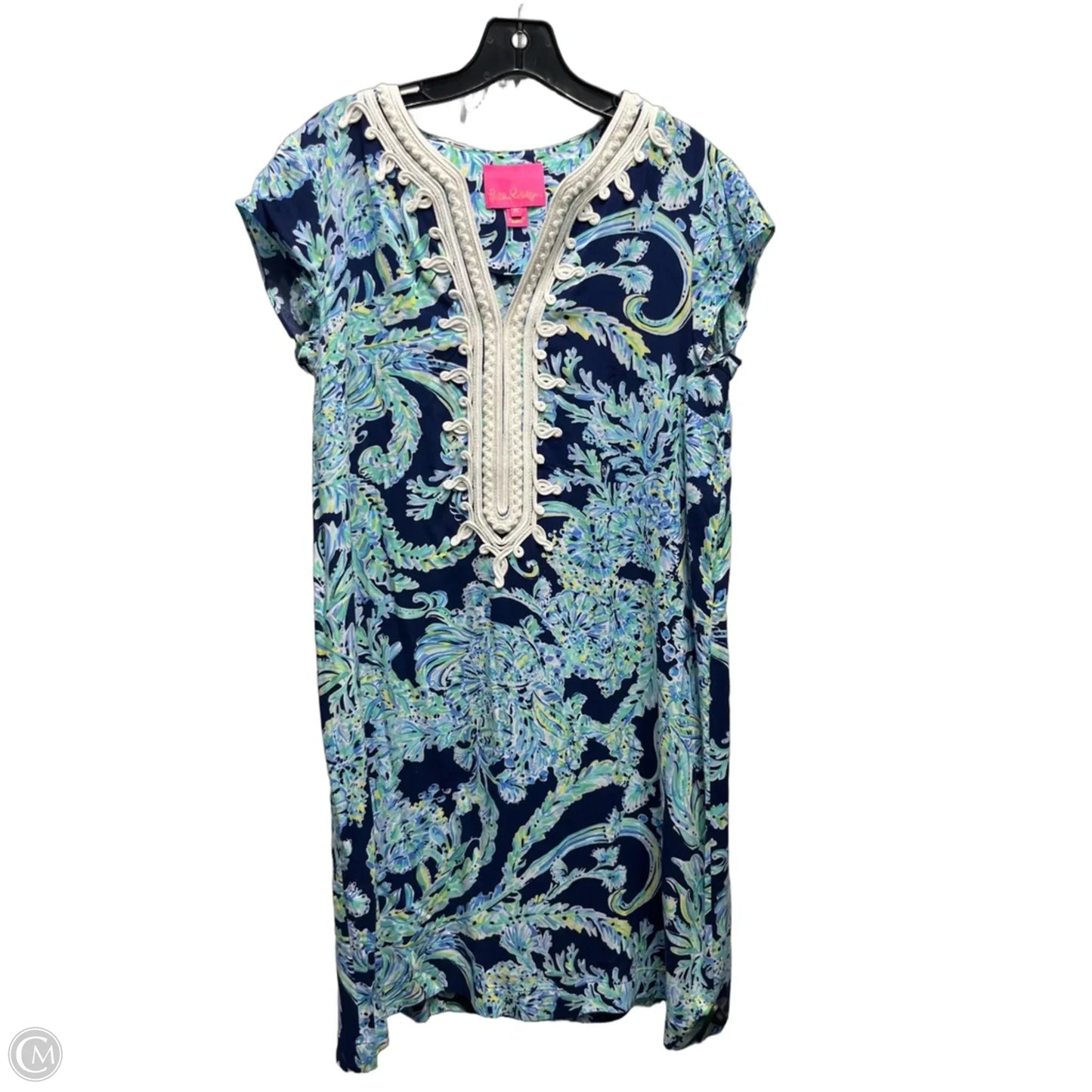 Dress Designer By Lilly Pulitzer In Blue & Green, Size: M