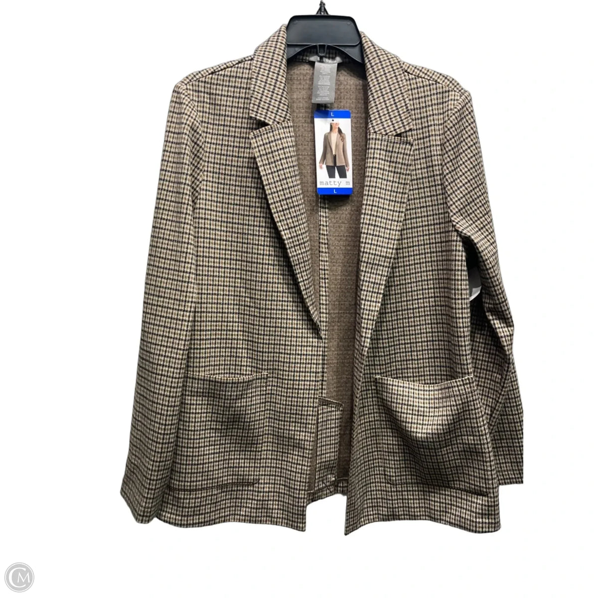 Blazer By Matty M In Black & Brown, Size: L
