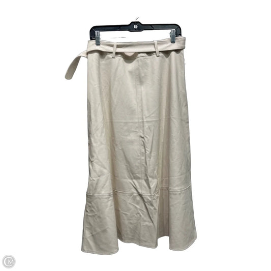 Skirt Midi By Haute Monde In Cream, Size: M