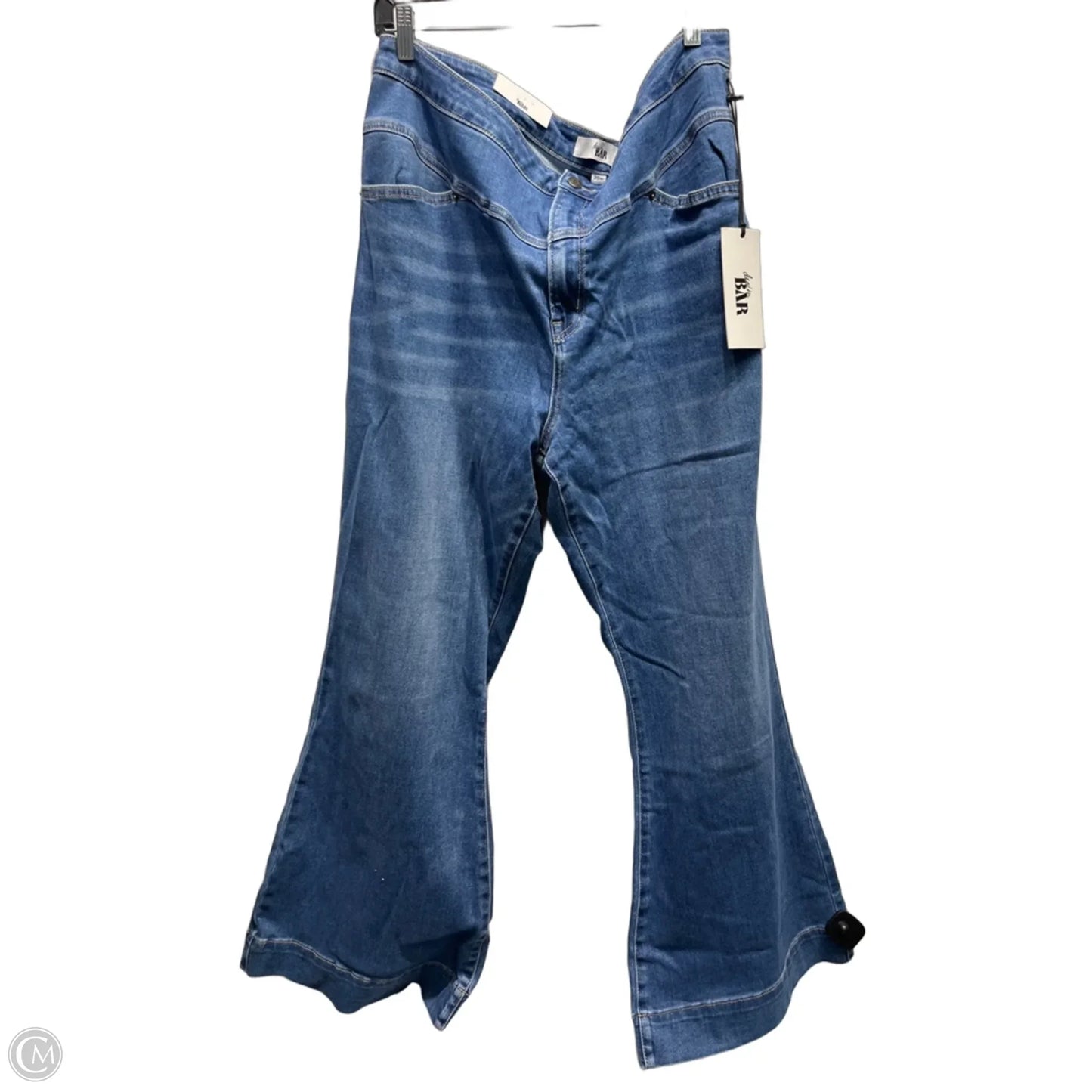 Jeans Flared By DENIM BAR In Blue Denim, Size: 20