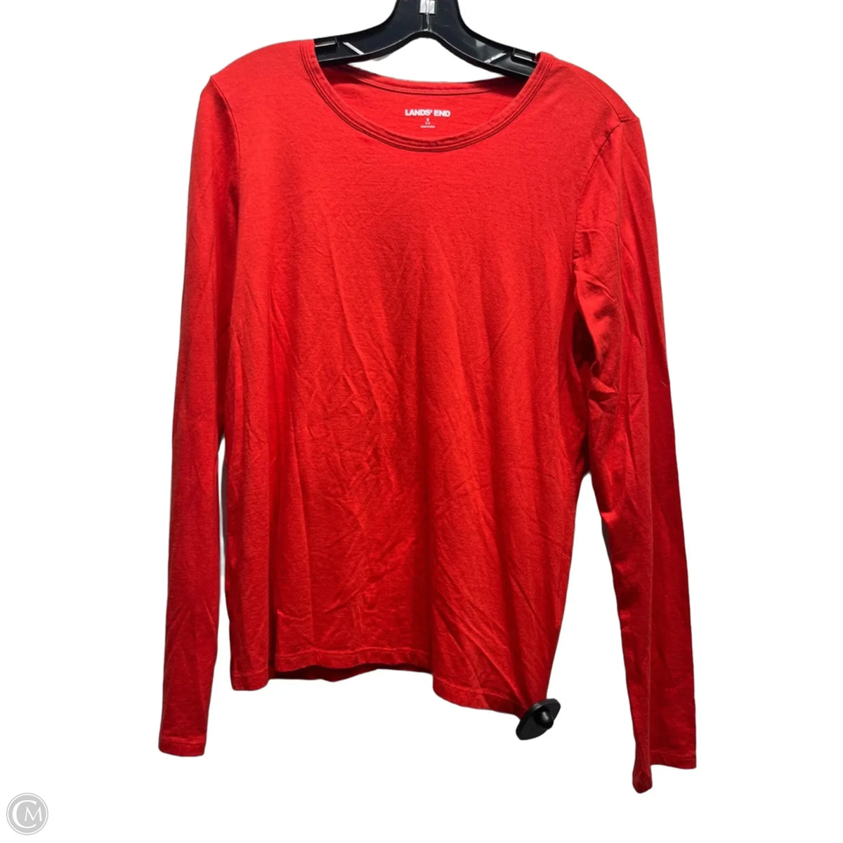 Top Long Sleeve Basic By Lands End In Red, Size: S