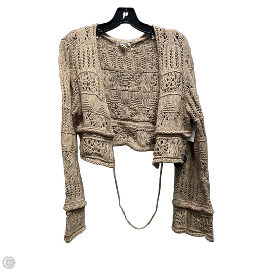 Cardigan By Versona In Taupe, Size: L