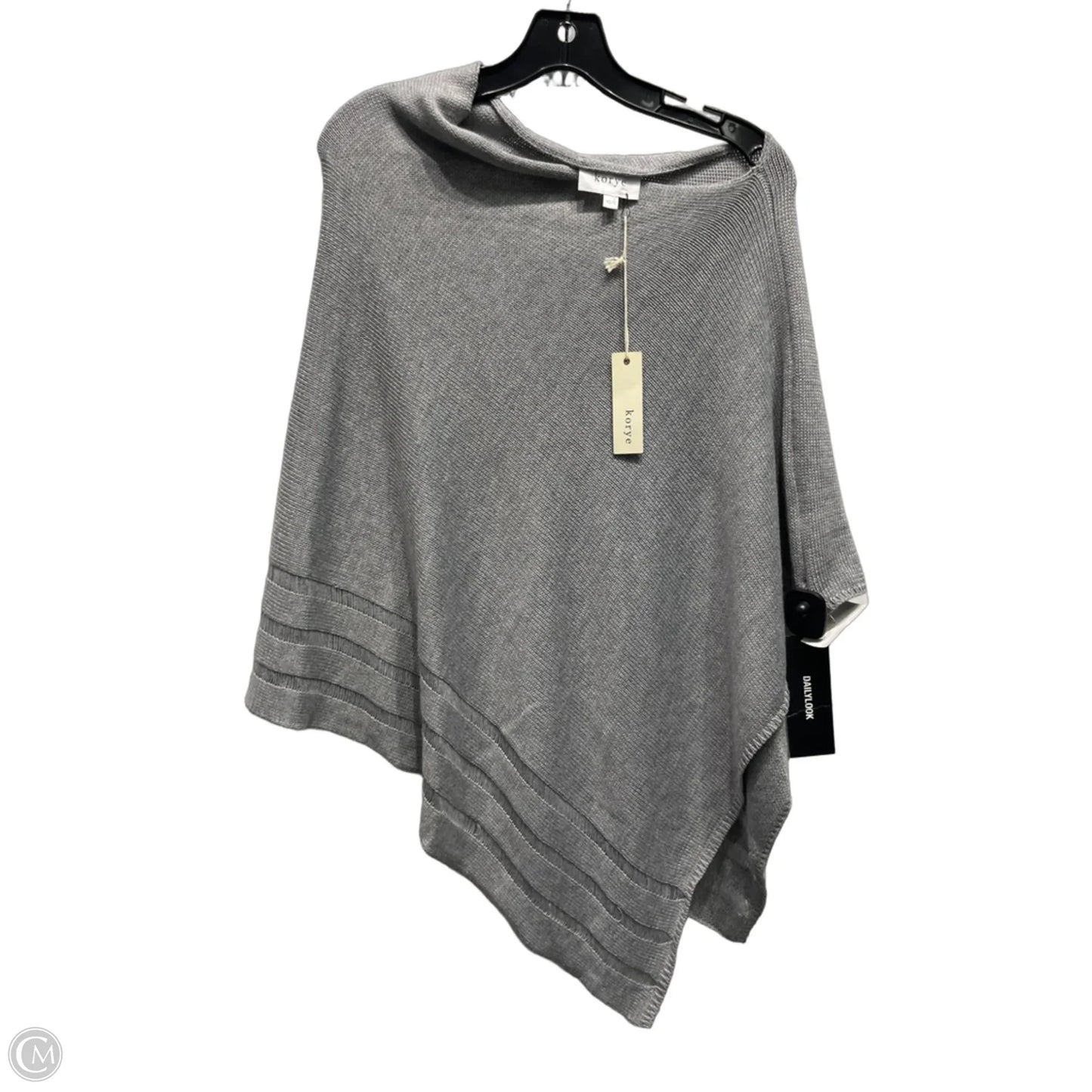 Poncho By KORYE In Grey, Size: S