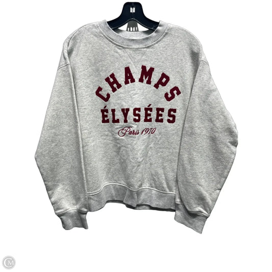 Sweatshirt Crewneck By H&m In Grey & Red, Size: S