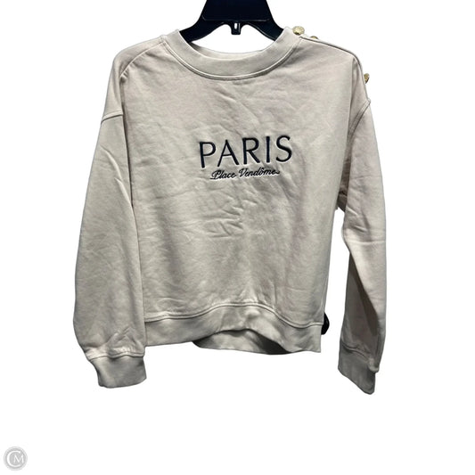 Sweatshirt Crewneck By H&m In Black & Cream, Size: S