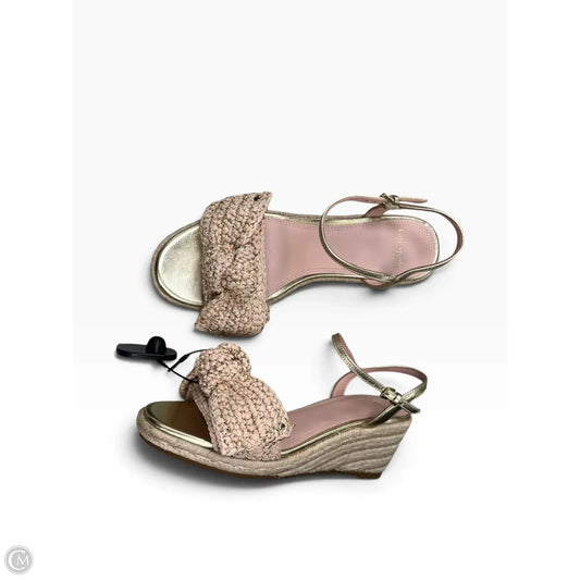 Sandals Designer By Kate Spade In Gold & Pink, Size: 6.5