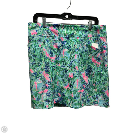 Skort Designer By Lilly Pulitzer In Blue & Green, Size: 8