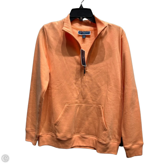 Sweatshirt Collar By Karen Scott In Orange, Size: M
