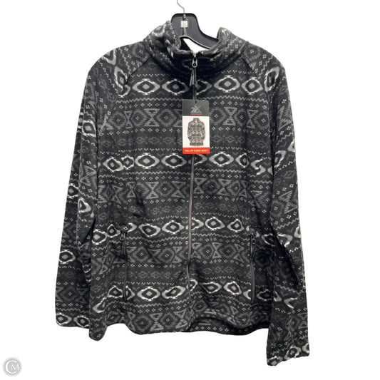 Jacket Fleece By ZEROXPOSUR In Black & Grey, Size: Xs