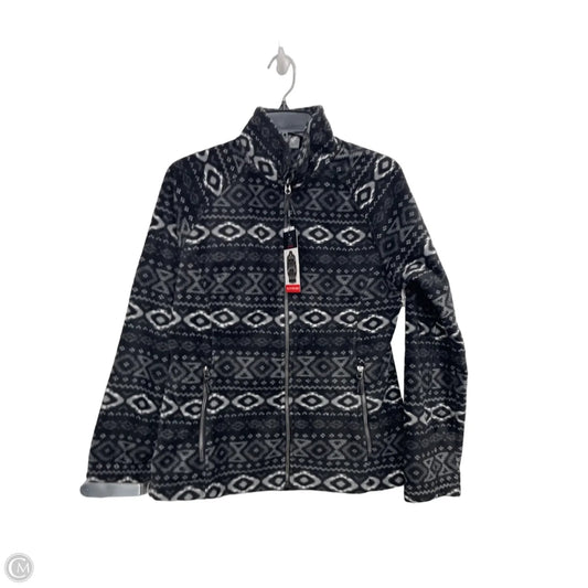 Jacket Fleece By Clothes Mentor In Black & Grey, Size: S