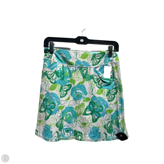 Skort Designer By Lilly Pulitzer In Green & White, Size: Xs