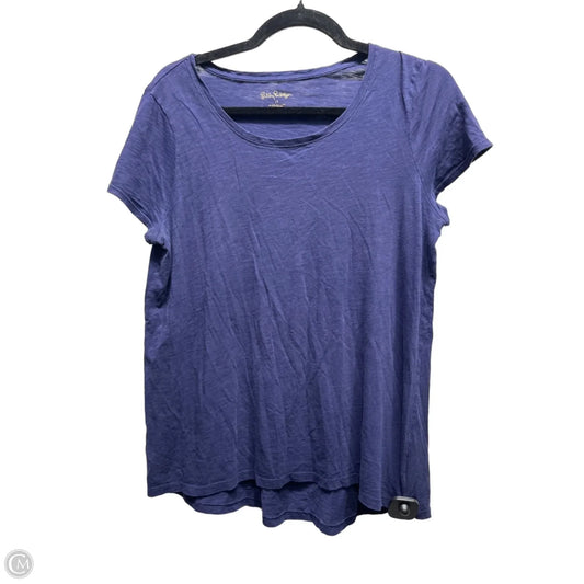 Top Short Sleeve By Lilly Pulitzer In Navy, Size: M