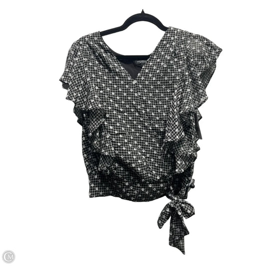 Top Short Sleeve By Liverpool In Black & White, Size: Xs
