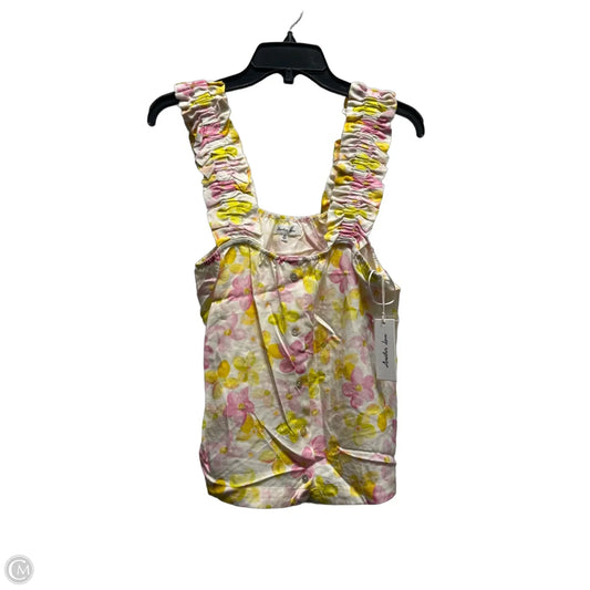 Top Sleeveless By Another Love In Pink & Yellow, Size: Xs