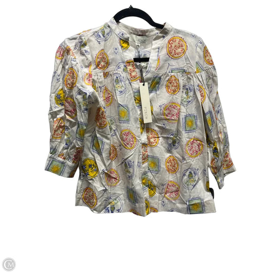 Top Long Sleeve By Pinch In Blue & Yellow, Size: S