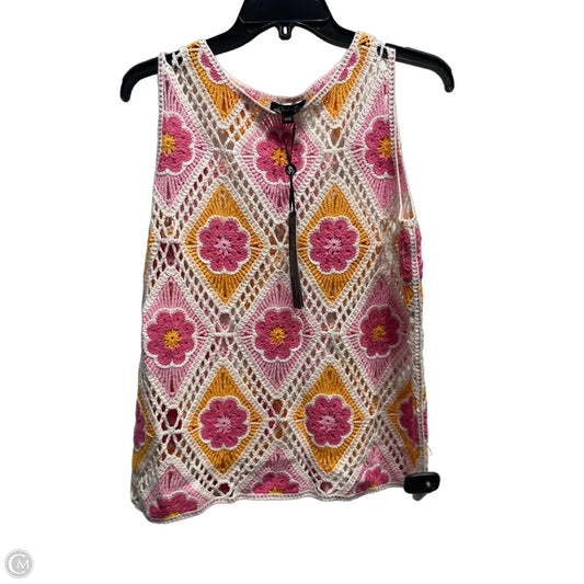Top Sleeveless By Charlie B In Orange & Pink, Size: S