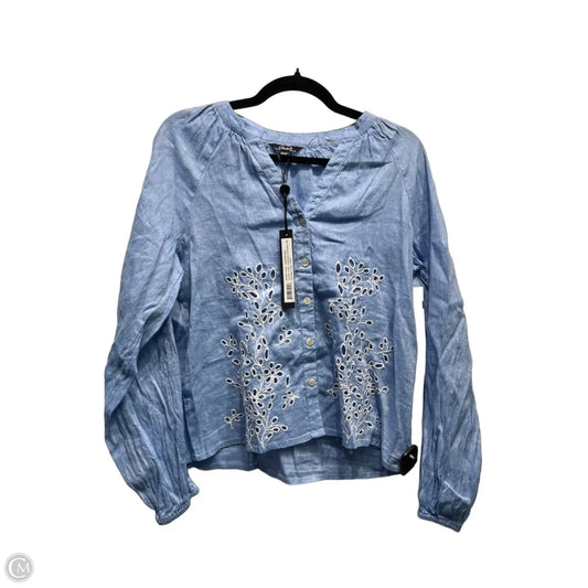 Top Long Sleeve By Charlie B In Blue, Size: Xs