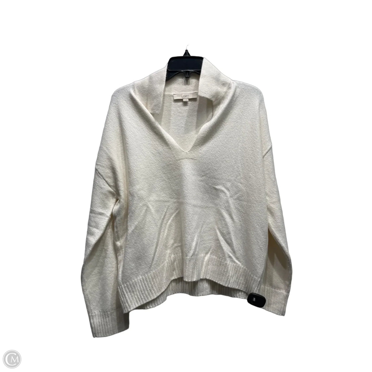 Sweater By Loft In Cream, Size: M