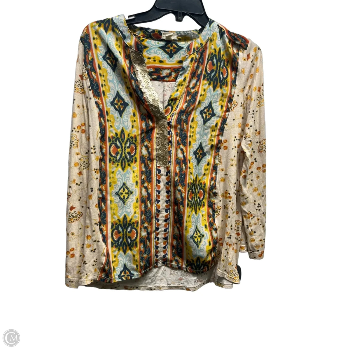 Top Long Sleeve By Tiny In Orange & Yellow, Size: S