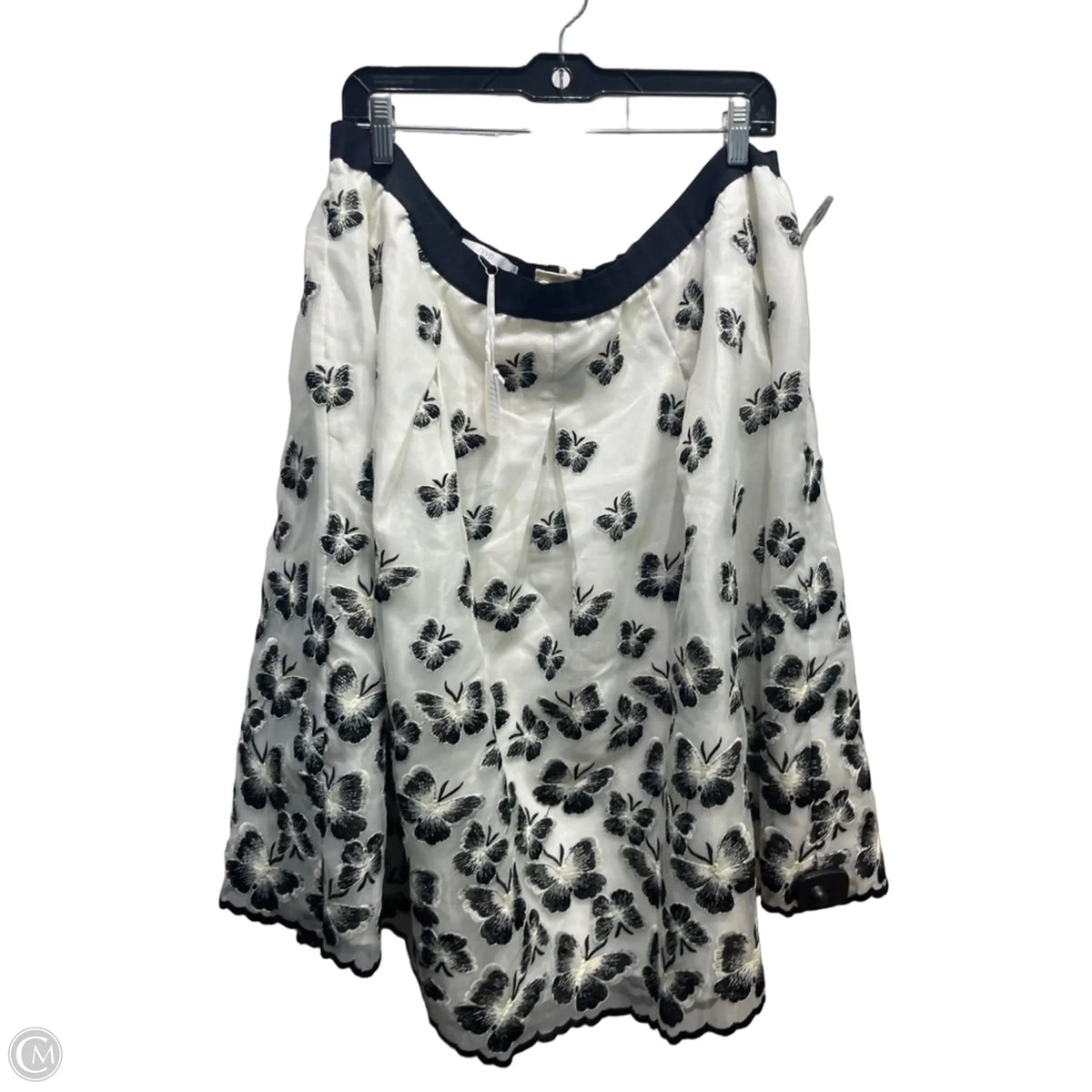Skirt Midi By Talbots In Black & White, Size: 20