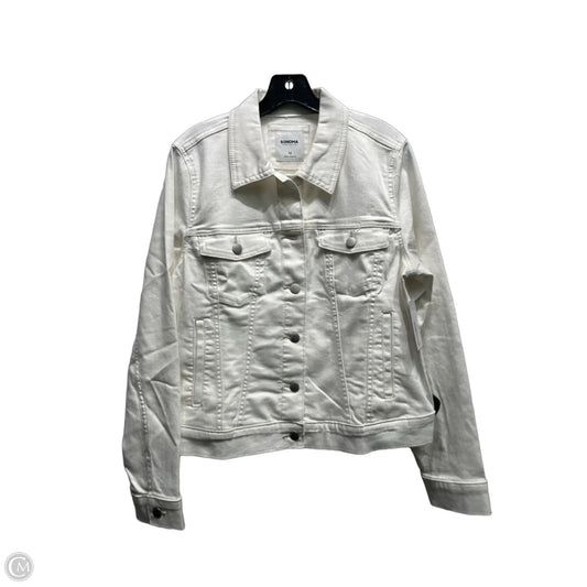 Jacket Denim By Sonoma In White Denim, Size: M
