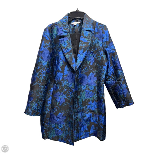 Blazer By Chicos In Black & Blue, Size: 12