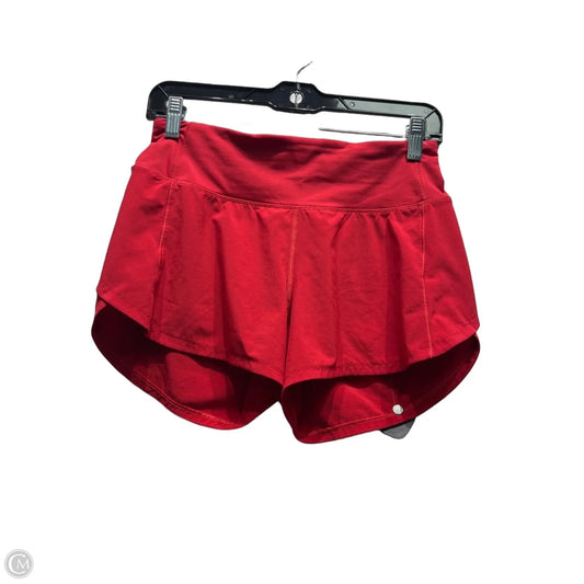 Athletic Shorts By Lululemon In Red, Size: 4