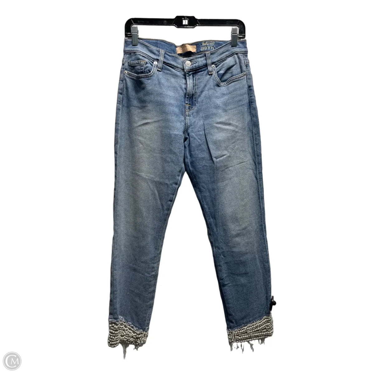 Jeans Straight By 7 For All Mankind In Blue Denim, Size: 8 – Clothes Mentor