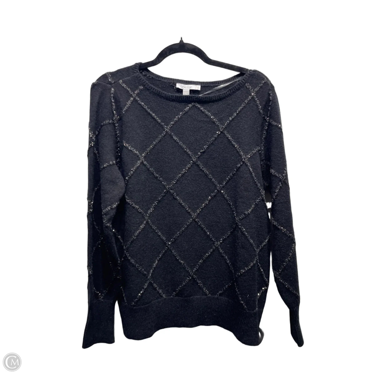 Sweater By Chicos In Black, Size: M
