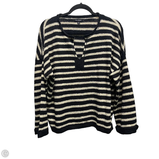 Sweater By Blu Pepper In Black & Cream, Size: L
