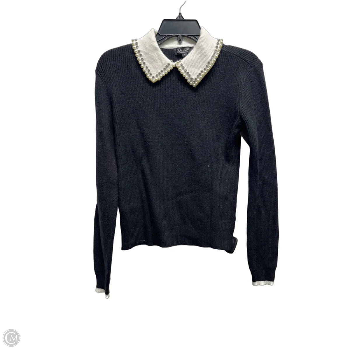 Sweater By Clothes Mentor In Black & White, Size: S