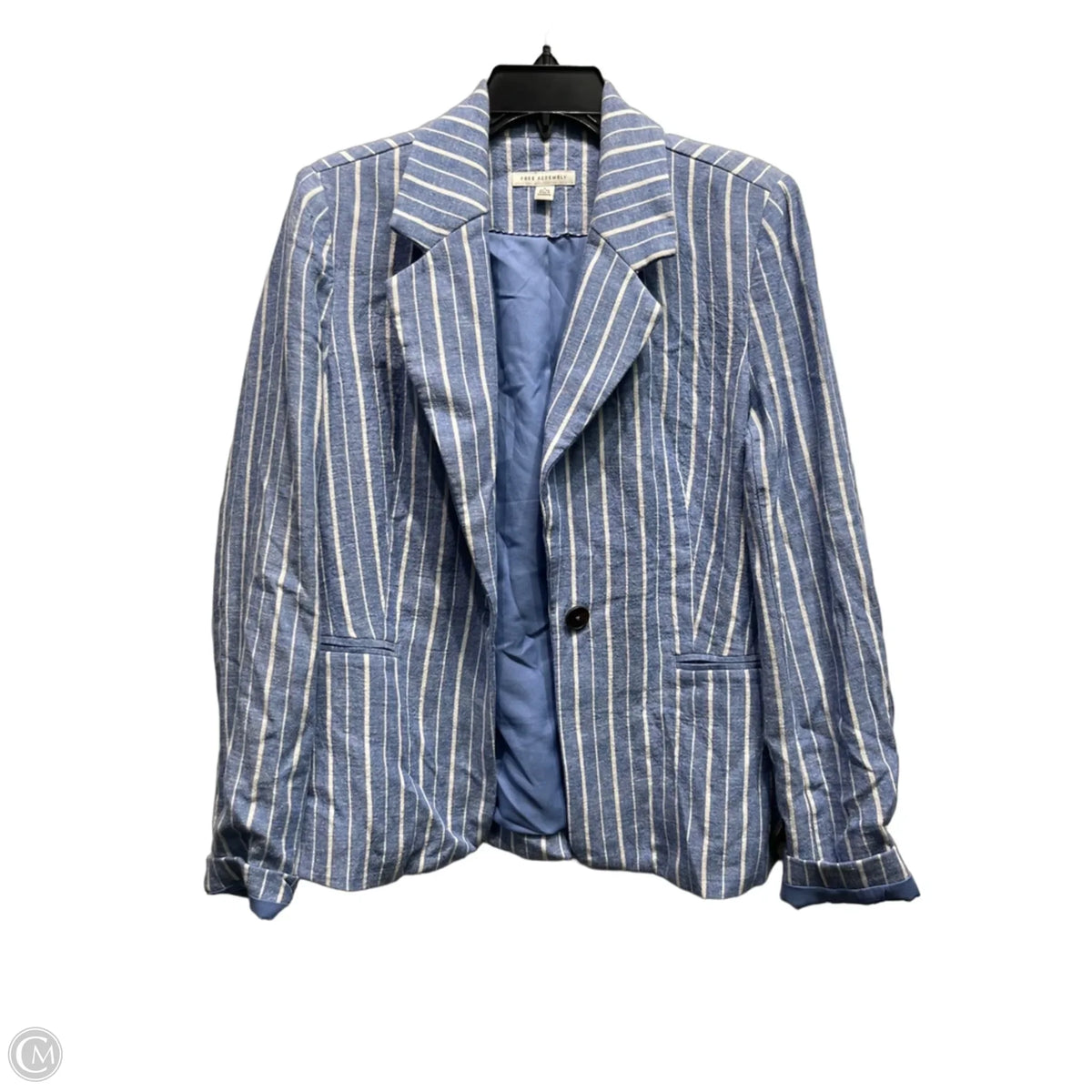 Blazer By Free Assembly In Blue & White, Size: S