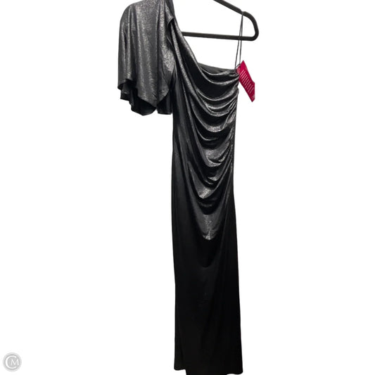 Dress Designer By Halston In Black & Silver, Size: M