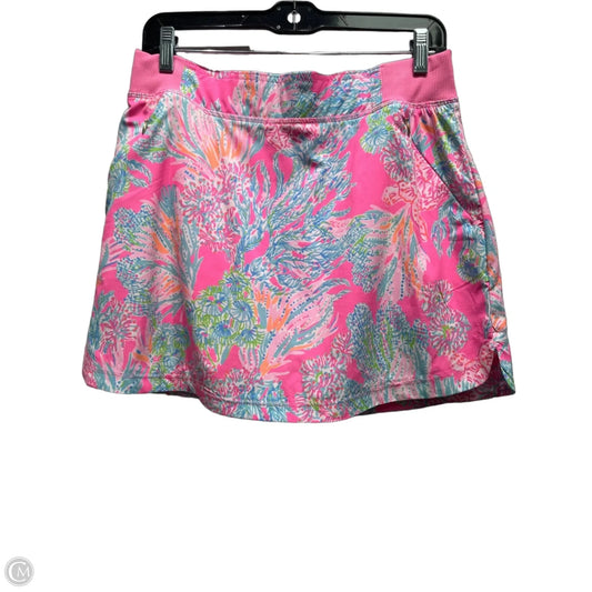 Skort Designer By Lilly Pulitzer In Orange & Pink, Size: M