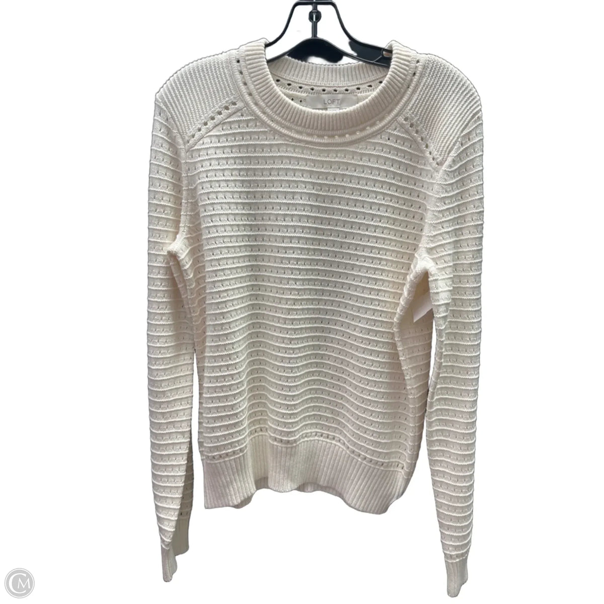 Sweater By Loft In Cream, Size: M