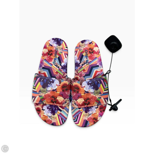 Sandals Designer By Johnny Was In Orange & Pink, Size: 7