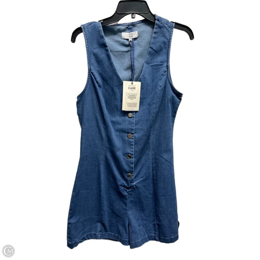 Romper By Love Tree In Blue Denim, Size: L