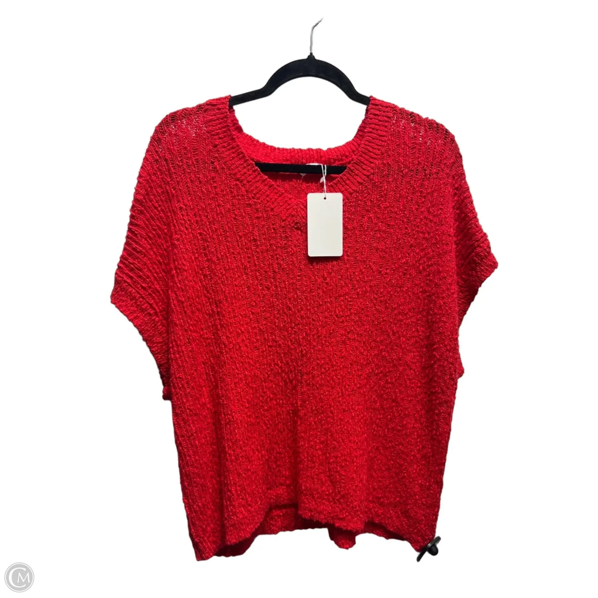 Top Short Sleeve By Fate In Red, Size: L