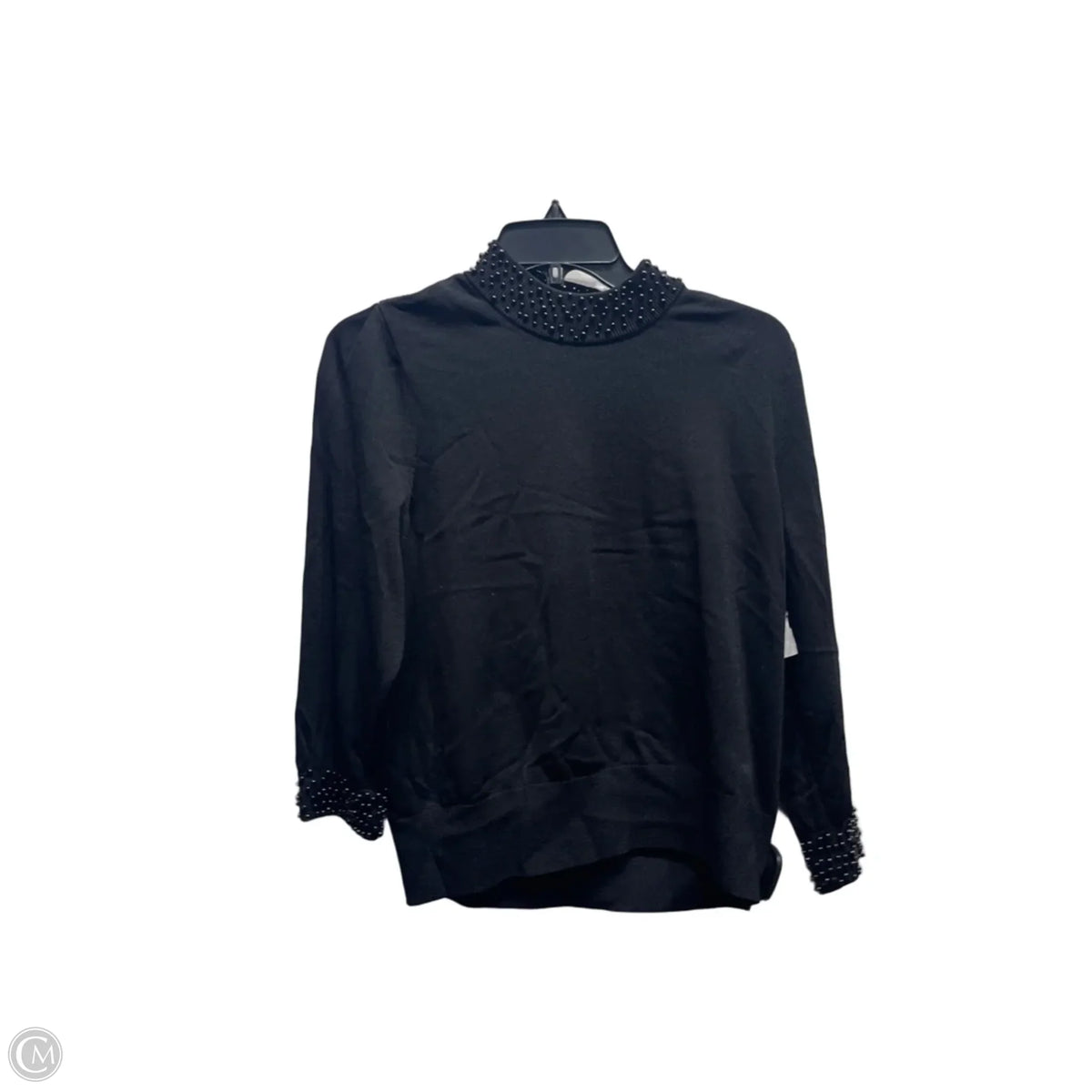 Top Long Sleeve By H&m In Black, Size: M
