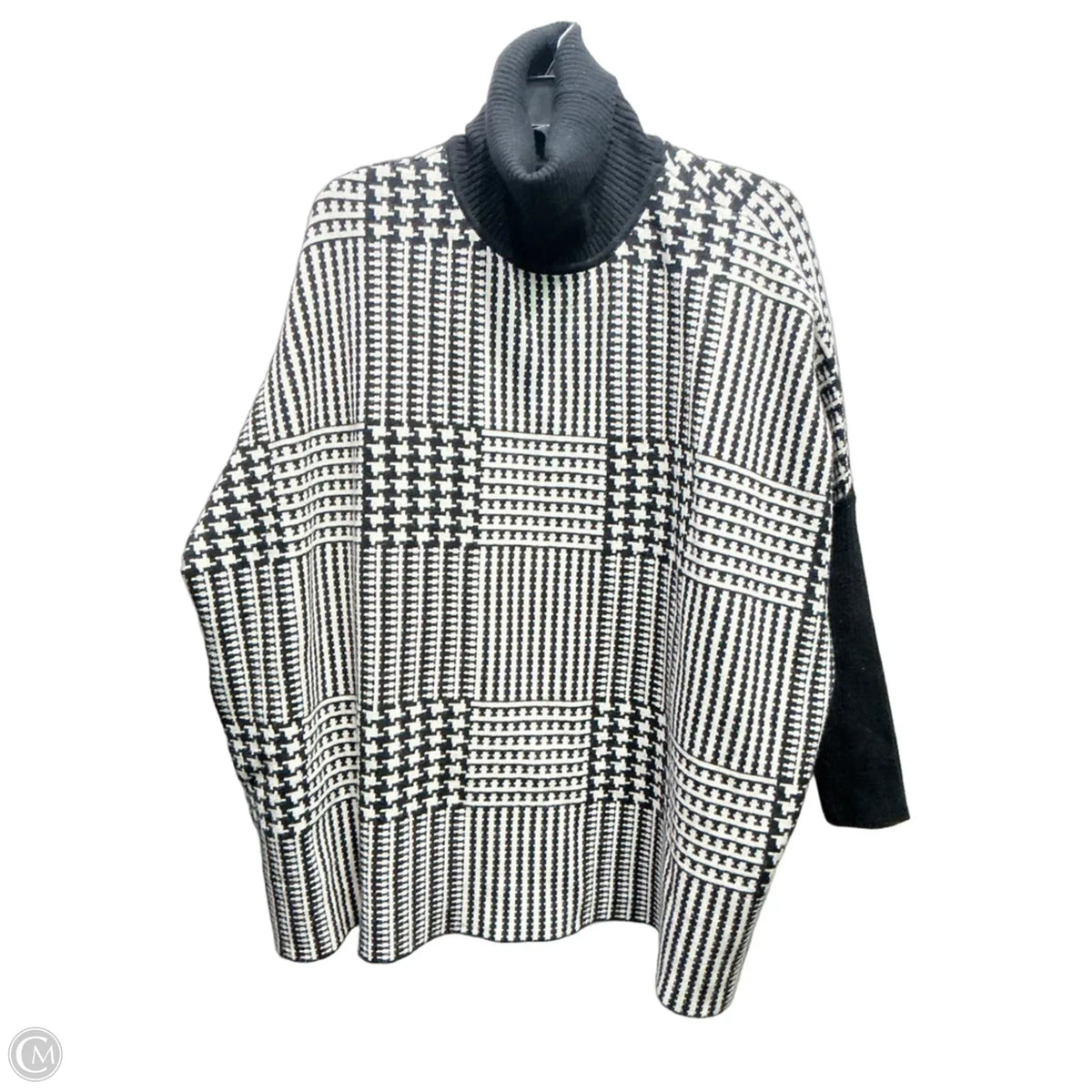 Sweater By Joseph A. In Black & White, Size: S
